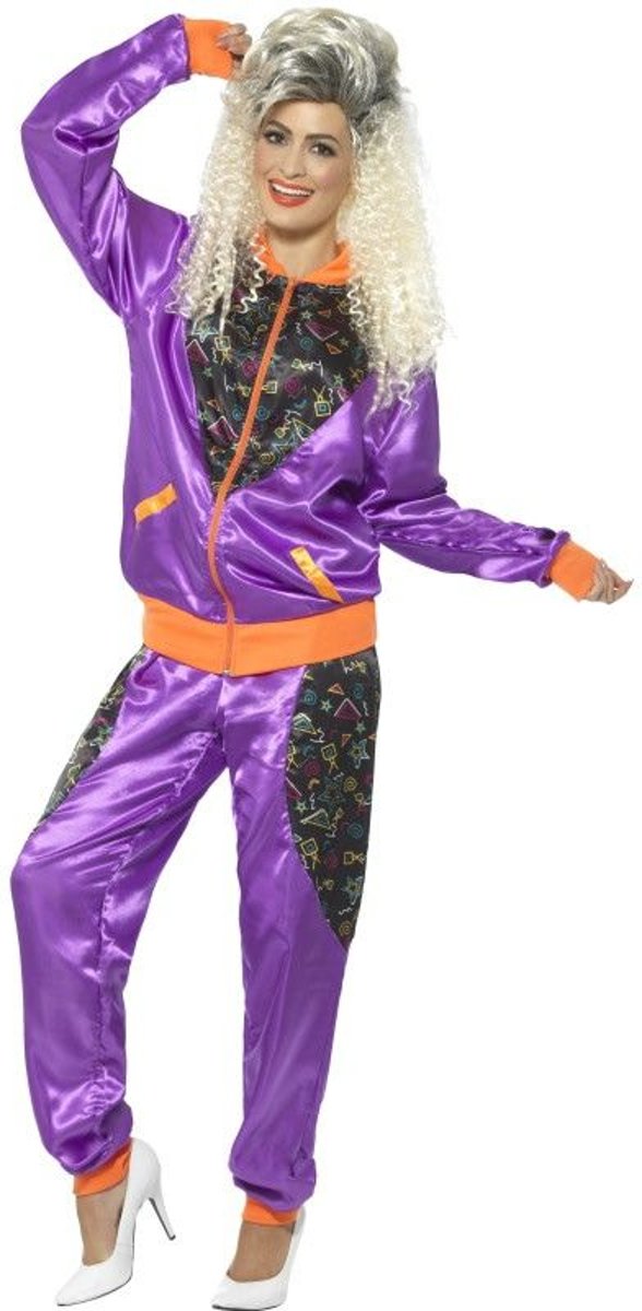 Jaren 80 & 90 Kostuum | Vet Fout Jaren 80 Trainingspak | Vrouw | Large | Carnaval kostuum | Verkleedkleding